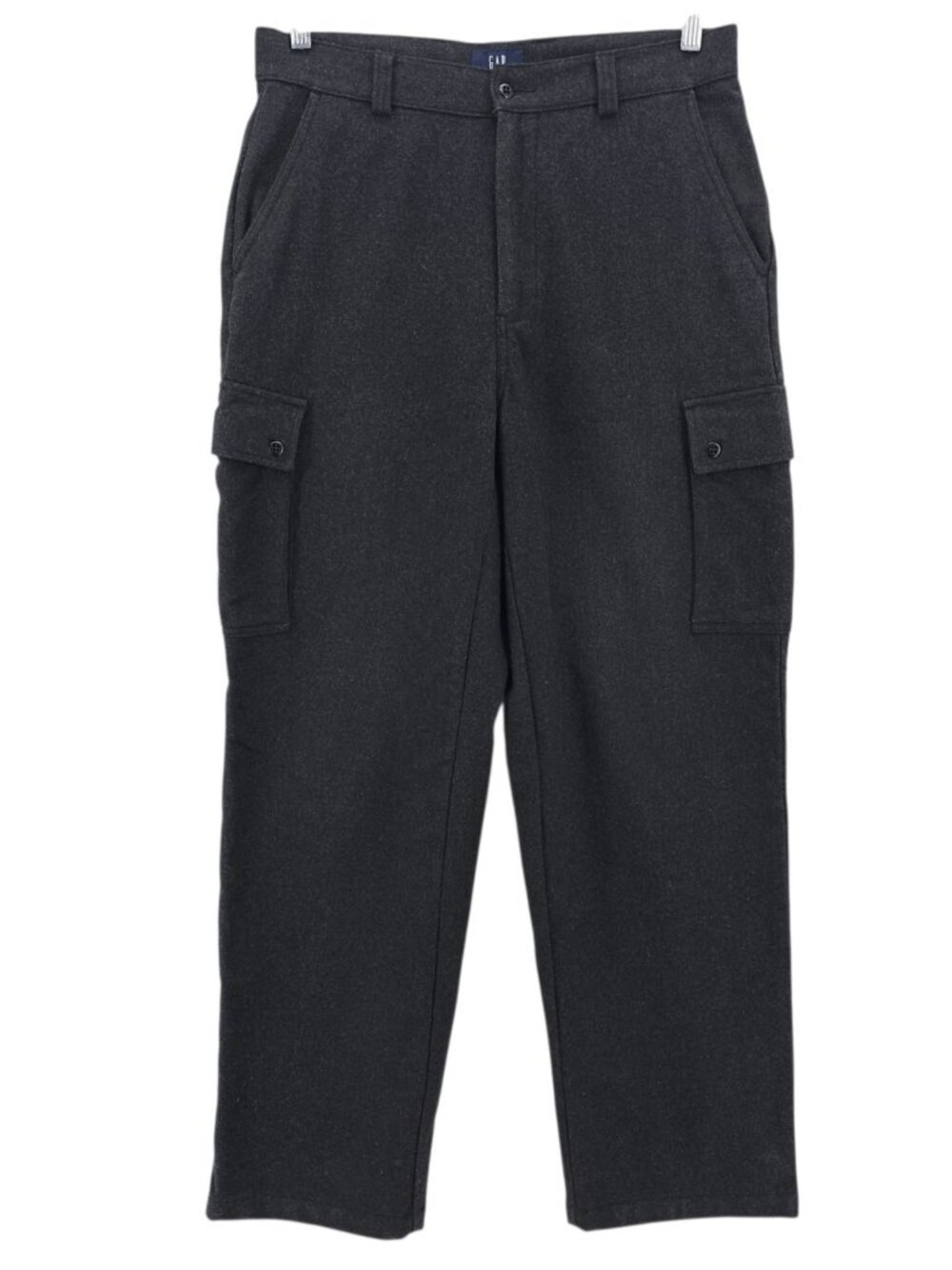 GAP Charcoal Gray Wool Blend Cargo Pants Y2K Vintage Size 32x32